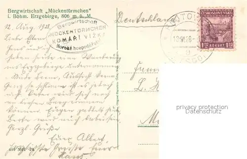 AK / Ansichtskarte Erzgebirge_Region Bergwirtschaft Mueckentuermchen Boehm Erzgebirge Erzgebirge Region