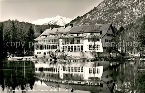 AK / Ansichtskarte Garmisch Partenkirchen Hotel Badersee  Garmisch Partenkirchen