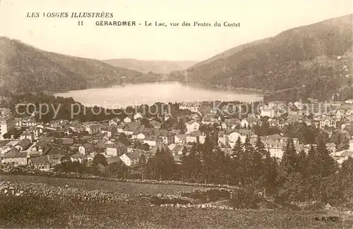 AK / Ansichtskarte Gerardmer_Vosges Panorama Lac vu des Pentes du Costet Collection Les Vosges illustrees Gerardmer Vosges