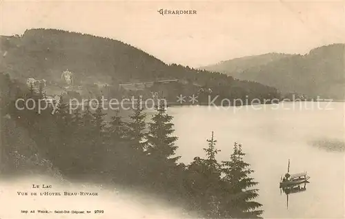 AK / Ansichtskarte Gerardmer_Vosges Panorama Lac vu de l Hotel Beau Rivage Gerardmer Vosges