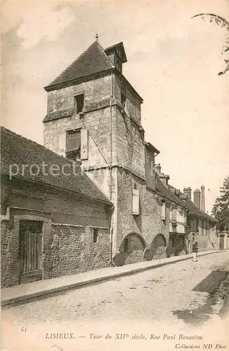 AK / Ansichtskarte Lisieux Tour du XIIe siecle Rue Paul Bonaston Lisieux