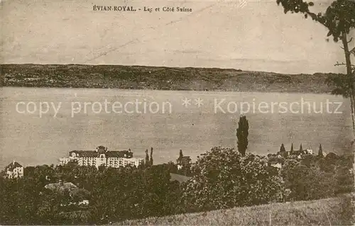 AK / Ansichtskarte Evian les Bains_Haute_Savoie Panorama Lac Leman et Cote Suisse Evian les Bains_Haute