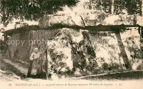 AK / Ansichtskarte Saumur Grand dolmen de Bagneux Megalithgrab Saumur