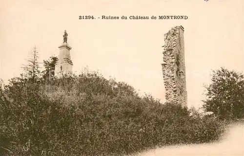 AK / Ansichtskarte Montrond le Chateau Ruines du chateau Monument Montrond le Chateau