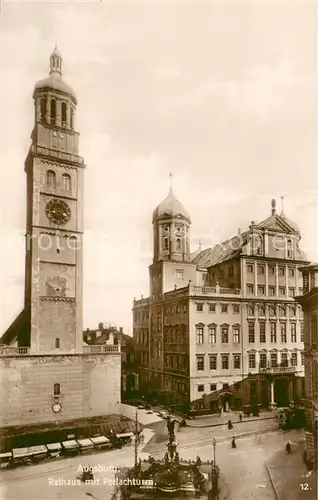 AK / Ansichtskarte Augsburg Rathaus mit Perlachturm Augsburg