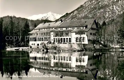 AK / Ansichtskarte Garmisch Partenkirchen Hotel Badersee Garmisch Partenkirchen