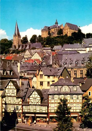 AK / Ansichtskarte Marburg_Lahn mit Schloss Marburg_Lahn