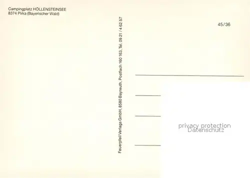 AK / Ansichtskarte Pirka_Viechtach Campingplatz Hoellensteinsee Panorama Pirka Viechtach