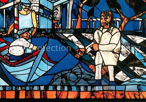 AK / Ansichtskarte Weil_am_Rhein Petrus Fenster Folgt mir nach in der St Peter und Paul Kirche Weil_am_Rhein