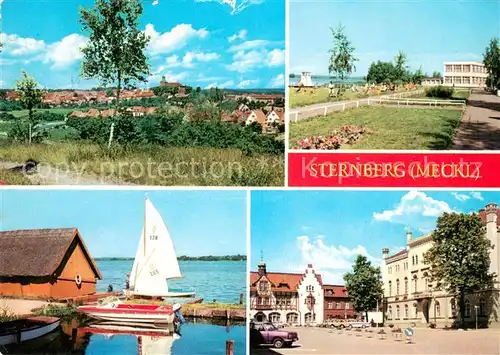 AK / Ansichtskarte Sternberg_Mecklenburg Panorama Bad und Konsumgaststaette Am See Rathaus Sternberg_Mecklenburg