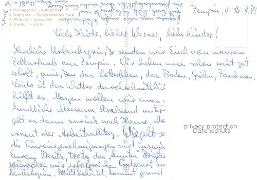 AK / Ansichtskarte Usedom Heringsdorf Kulturhaus Damerow Ferienkomplex Forst Ahlbeck Seebruecke Usedom Hafen Usedom