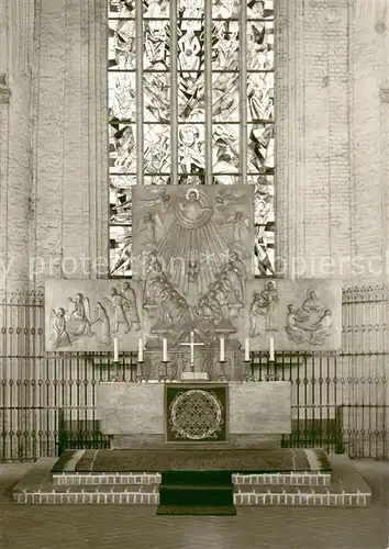 AK / Ansichtskarte Hamburg St Katharinen Pfingstaltar mit Coventrykreuz Hamburg