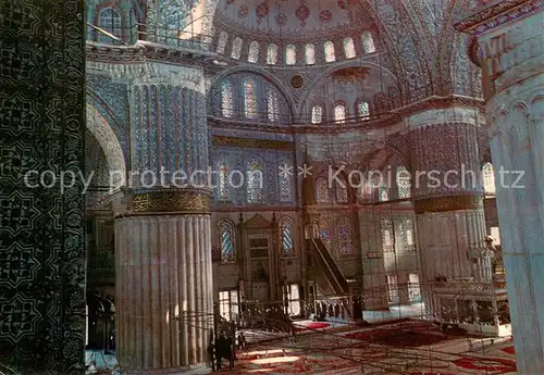 AK / Ansichtskarte Istanbul_Constantinopel Blaue Moschee Inneres Istanbul_Constantinopel