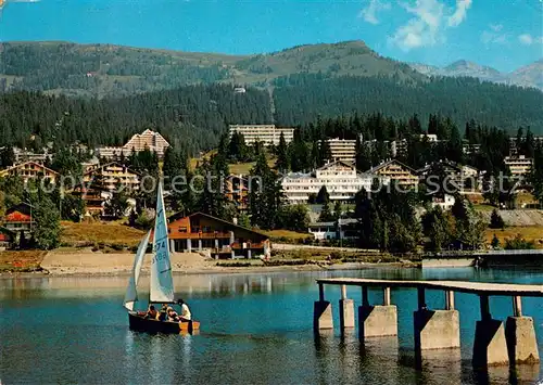 AK / Ansichtskarte Crans Montana Sport nautique Panorama Crans Montana