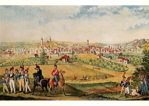 AK / Ansichtskarte Biberach_Riss Stadtansicht Kuenstlerkarte Biberach Riss