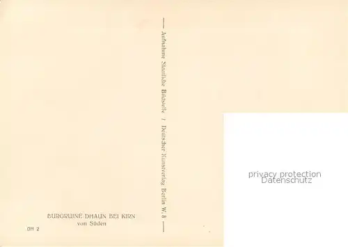 AK / Ansichtskarte Kirn_Nahe Burgruine Dhaun Kirn_Nahe