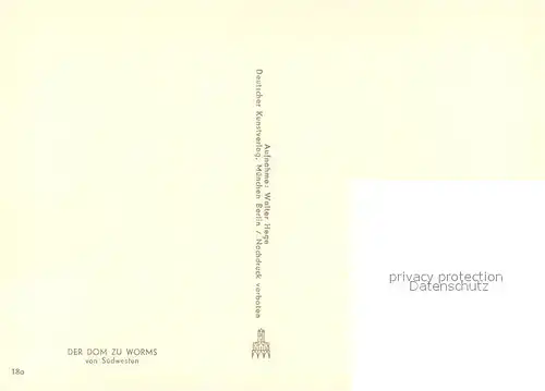 AK / Ansichtskarte Worms_Rhein Dom Worms Rhein