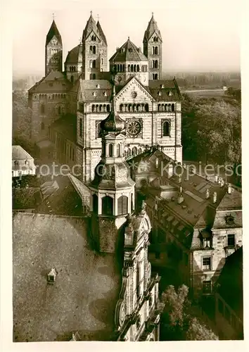 AK / Ansichtskarte Speyer_Rhein Dom mit Dreifaltigkeitskirche Speyer Rhein