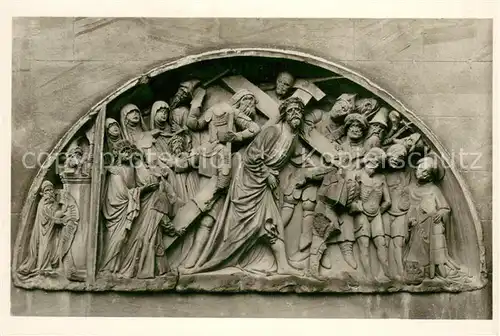 AK / Ansichtskarte Speyer_Rhein Relief der Kreuztragung an der Suedseite des Doms Speyer Rhein