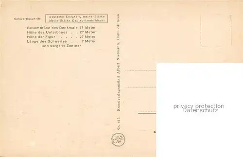 AK / Ansichtskarte Detmold Hermannsdenkmal im Teutoburger Wald Detmold