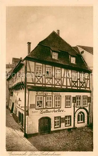 AK / Ansichtskarte Eisenach_Thueringen Lutherhaus Fachwerkhaus Original Gravuerekarte Eisenach Thueringen