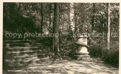 AK / Ansichtskarte Weimar_Thueringen Schlangenstein im Park Weimar Thueringen