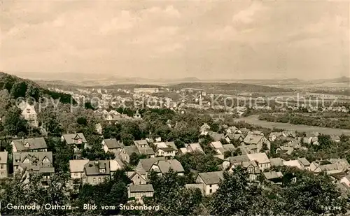 AK / Ansichtskarte Gernrode_Harz Panorama Blick vom Stubenberg Gernrode Harz