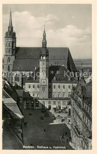 AK / Ansichtskarte Bautzen Rathaus und Petridom Silesia Karte Nr. 2094 Bautzen