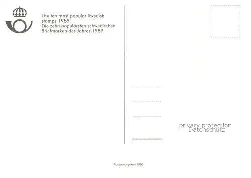 AK / Ansichtskarte Briefmarke_auf_Ak Sverige Schweden Briefmarke_auf_Ak