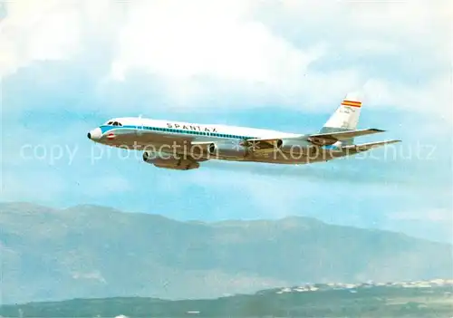 AK / Ansichtskarte Flugzeuge_Zivil Spantax Convair CV 990 A Coronado 