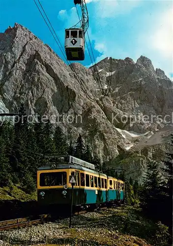 AK / Ansichtskarte Seilbahn Zahnradbahn Zugspitze  Seilbahn