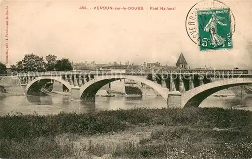 AK / Ansichtskarte Verdun sur le Doubs Pont National Verdun sur le Doubs