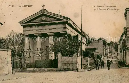 AK / Ansichtskarte Saumur Temple Protestant Avenue Victor Hugo Saumur