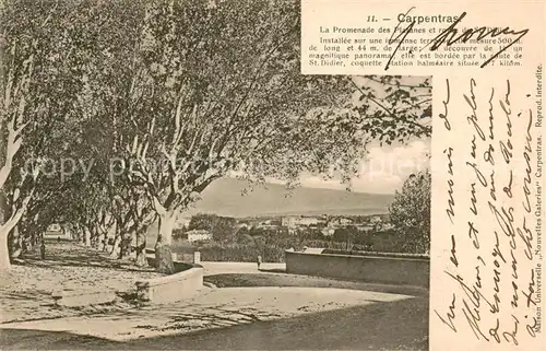 AK / Ansichtskarte Carpentras Promenade  Carpentras