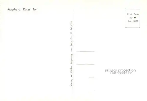 AK / Ansichtskarte Augsburg Rotes Tor Augsburg