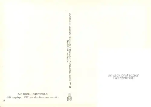 AK / Ansichtskarte Brodenbach Die Ehrenburg Brodenbach