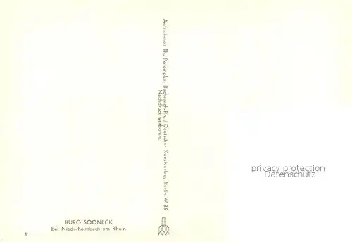 AK / Ansichtskarte Niederheimbach_Bingen Burg Sooneck am Rhein Niederheimbach Bingen
