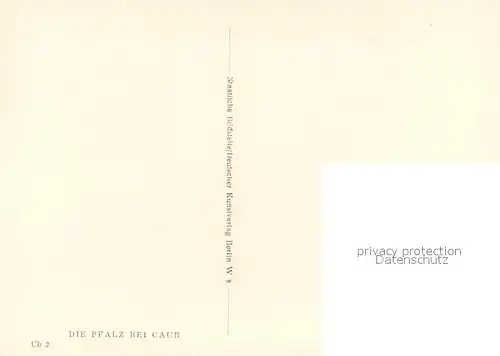 AK / Ansichtskarte Caub Die Pfalz im Rhein Caub