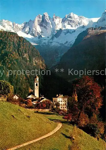 AK / Ansichtskarte Soglio mit Bopndasca Tal und Sciora Gruppe Soglio