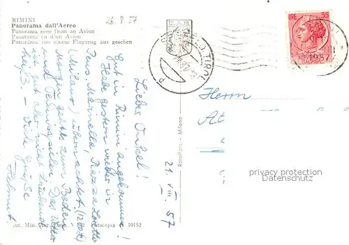 AK / Ansichtskarte Rimini Panorama dall Aereo Rimini