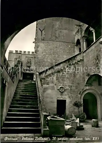 AK / Ansichtskarte Siracusa Palazzo Bellomo Il partico catalano Siracusa