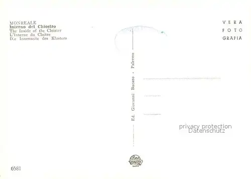 AK / Ansichtskarte Monreale Interno del Chiostro Monreale