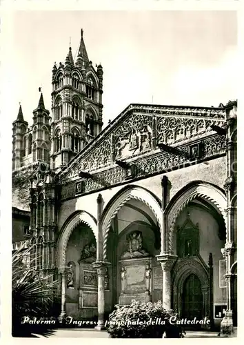 AK / Ansichtskarte Palermo_Sicilia Ingresa principale della Cattedrale Palermo_Sicilia