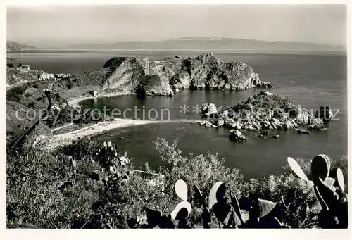 AK / Ansichtskarte Taormina_Sizilien Isola Bella e Capo S Andrea Taormina Sizilien