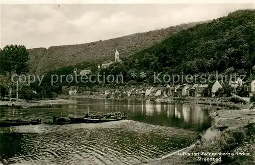 AK / Ansichtskarte Zwingenberg_Neckar Strandbad Zwingenberg Neckar