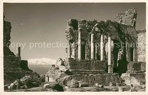 AK / Ansichtskarte Taormina_Sizilien Ruine Taormina Sizilien