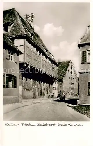 AK / Ansichtskarte Noerdlingen Hafenhaus Deutschlands aeltestes Kaufhaus Noerdlingen