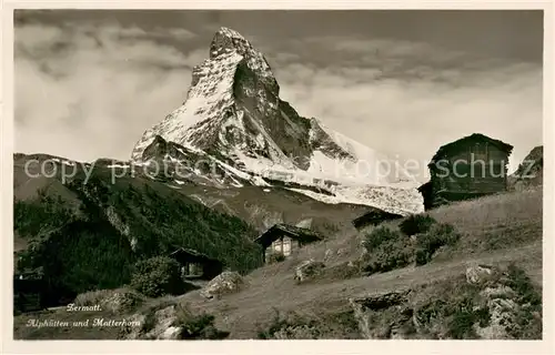 AK / Ansichtskarte Zermatt_VS Alphuetten und Matterhorn Zermatt_VS