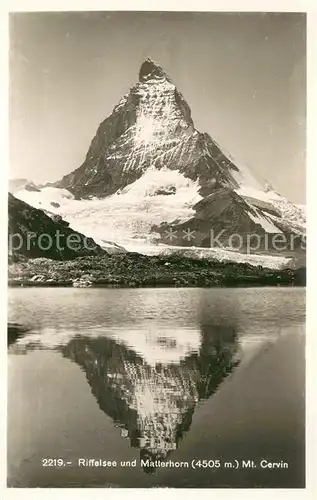 AK / Ansichtskarte Riffelsee_Tirol mit Matterhorn Riffelsee Tirol