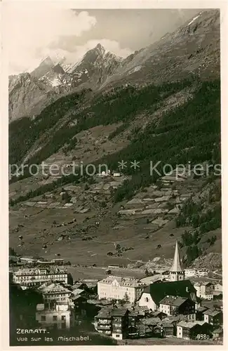 AK / Ansichtskarte Zermatt_VS Vue sur les Mischabel Zermatt_VS